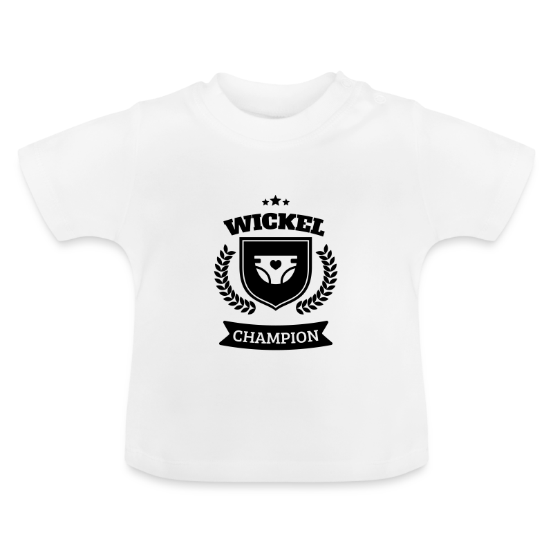 Windel Wickel Wechsel Champion - Baby Bio-T-Shirt mit Rundhals