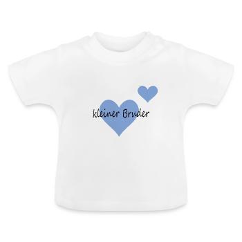 Kleiner Bruder - Baby Bio-T-Shirt mit Rundhals - Weiß - Vorne