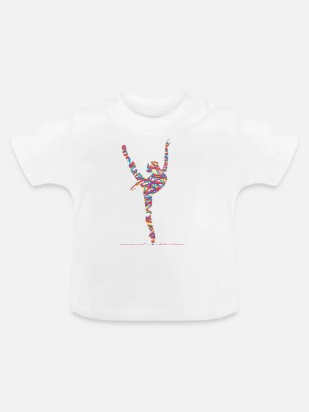 Ballet Tanzen - Baby Bio-T-Shirt mit Rundhals - Weiß