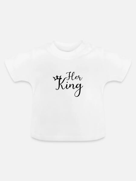 her king - Baby Bio-T-Shirt mit Rundhals - Weiß