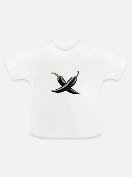 Chili - Baby Bio-T-Shirt mit Rundhals - Weiß
