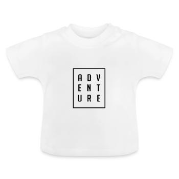 Travel Traveler Statement - Baby Organic T-Shirt with Round Neck - white - Front
