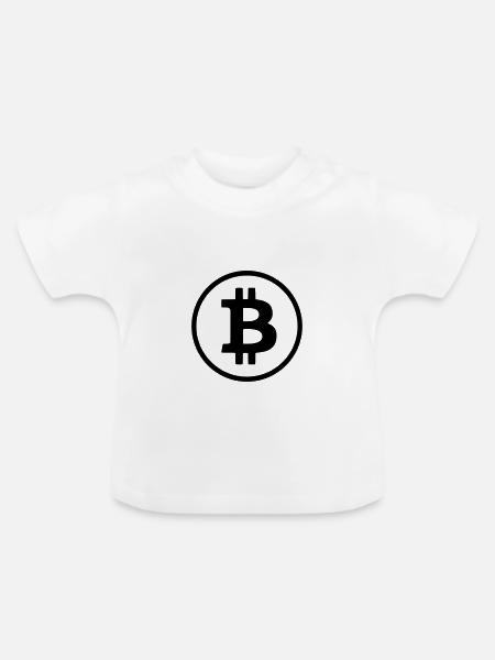 Logo Bitcoin - T-shirt bio col rond Bébé - blanc