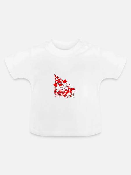 clown - Baby Bio-T-Shirt mit Rundhals - Weiß