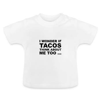 Tacos - T-shirt bio col rond Bébé - blanc - Devant