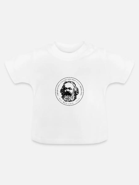 Karl Marx - Baby Bio-T-Shirt mit Rundhals - Weiß
