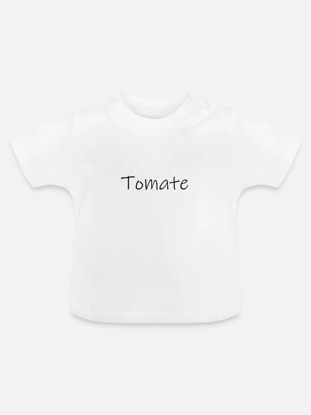 Tomate - Baby Bio-T-Shirt mit Rundhals - Weiß