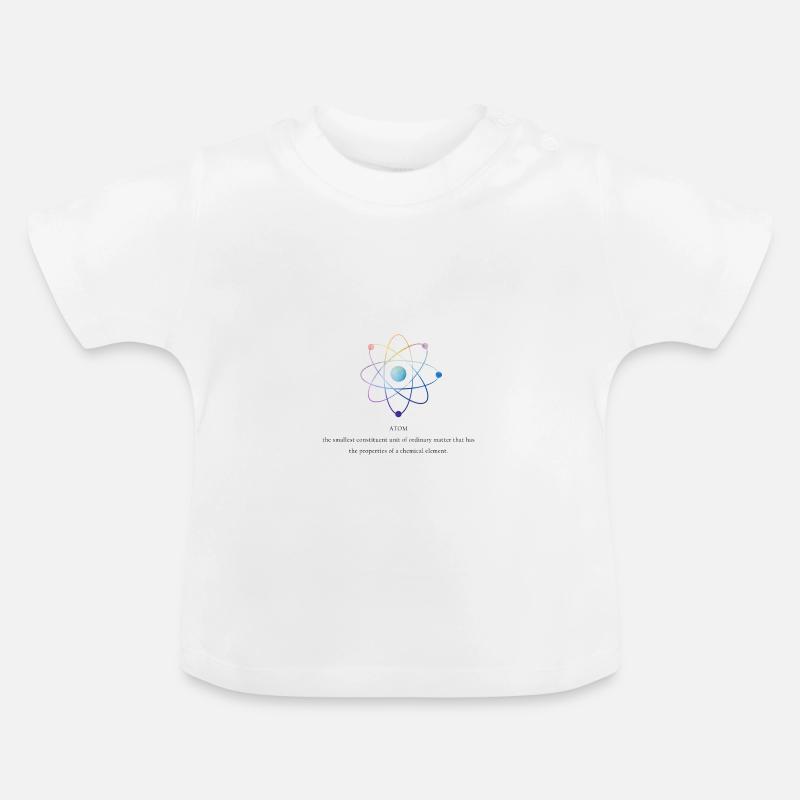 atome - T-shirt bio col rond Bébé - blanc