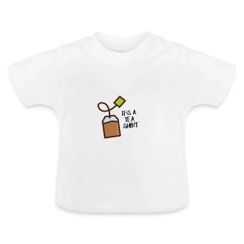 lustige Sprueche - Baby Bio-T-Shirt mit Rundhals - Weiß - Vorne