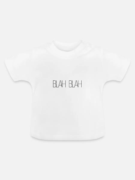 Blah Blah - Baby Bio-T-Shirt mit Rundhals - Weiß