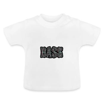 Bass Text 3D - Baby Bio-T-Shirt mit Rundhals - Weiß - Vorne