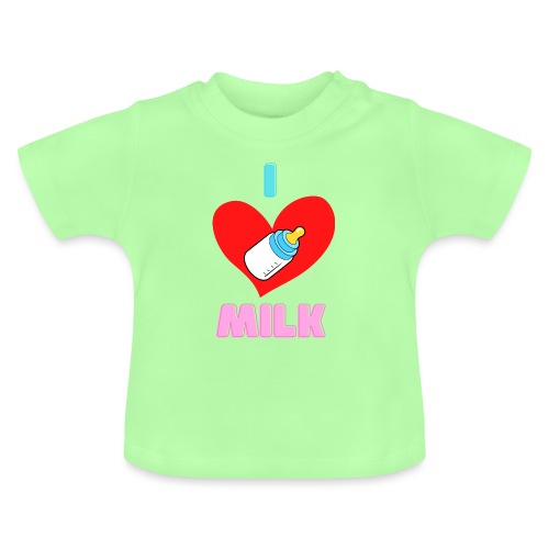 I Love Milk Babyfläschen - Baby - Baby Bio-T-Shirt mit Rundhals