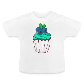 Cupcake Muffin Kuchen Backen Süßigkeiten Törtchen - Baby Bio-T-Shirt mit Rundhals - Weiß - Vorne