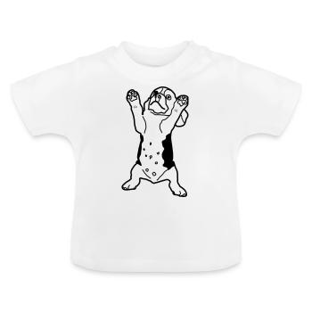 Chien de danse, cadeau pour les amoureux des chiens - T-shirt bio col rond Bébé - blanc - Devant