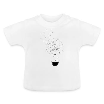Birne Sterne - Baby Bio-T-Shirt mit Rundhals - Weiß - Vorne