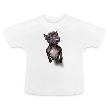 Mad Frenchie - Baby Organic T-Shirt with Round Neck - white - Front