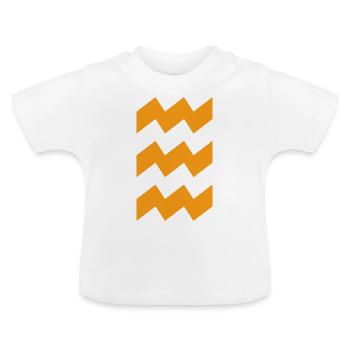 Königstag Orange Vibes - Baby Bio-T-Shirt mit Rundhals - Weiß - Vorne