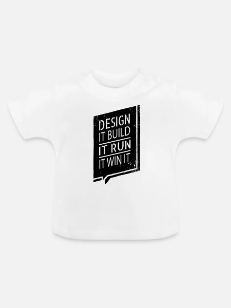quote robotics cool aerospace engineering - Baby Bio-T-Shirt mit Rundhals - Weiß