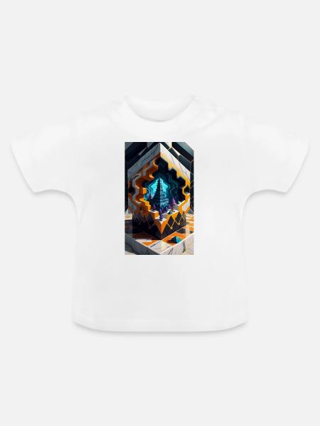 Kosmische Elemente - Baby Bio-T-Shirt mit Rundhals - Weiß