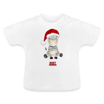 Baby Zebra Onesie Combinaison à manches courtes organique! - T-shirt bio col rond Bébé - blanc - Devant