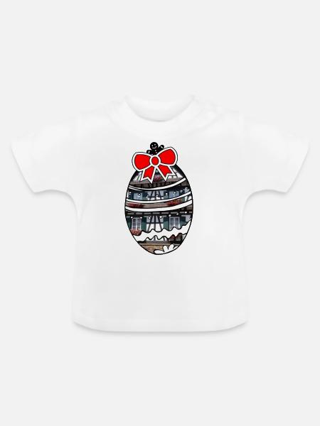 Elsass Osterei - Baby Bio-T-Shirt mit Rundhals - Weiß