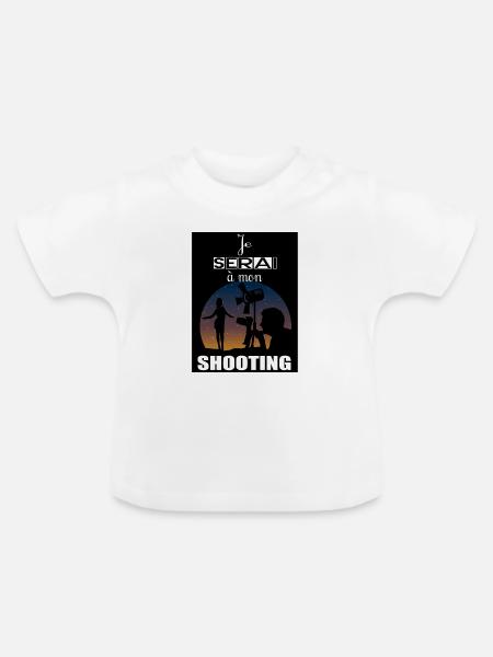 Ich werde schießen - Baby Bio-T-Shirt mit Rundhals - Weiß