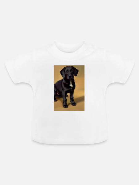 Hunde Bild - Baby Bio-T-Shirt mit Rundhals - Weiß