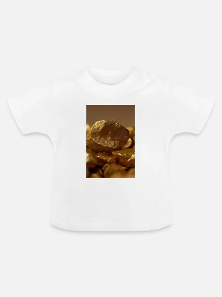 Gold Stücke - Baby Bio-T-Shirt mit Rundhals - Weiß