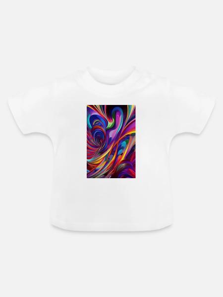 Abstrakte Kunst - Baby Bio-T-Shirt mit Rundhals - Weiß