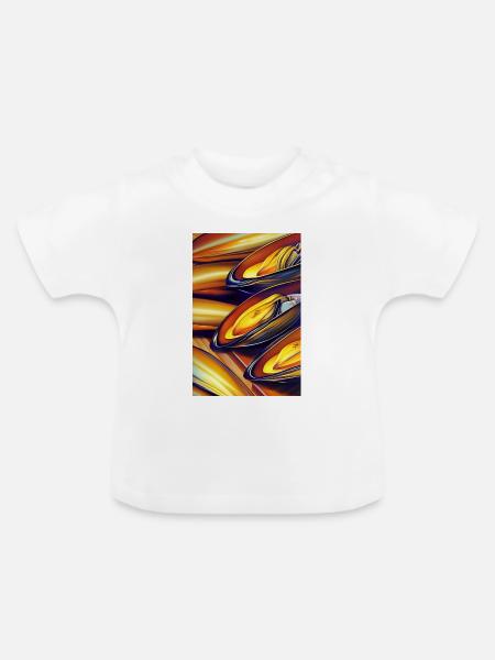 Muscheln - Baby Bio-T-Shirt mit Rundhals - Weiß