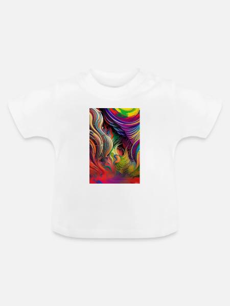 Abstrakte Kunst - Baby Bio-T-Shirt mit Rundhals - Weiß