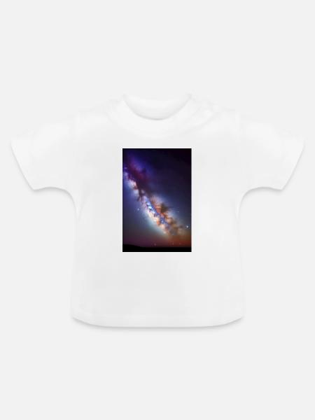 Weltall und Planeten - Baby Bio-T-Shirt mit Rundhals - Weiß