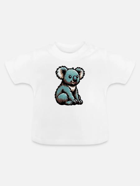 Koala - Baby Bio-T-Shirt mit Rundhals - Weiß