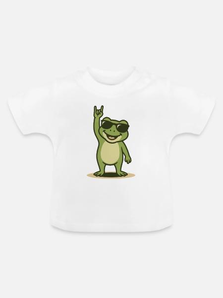 Rock'n'Ribbit - Baby Bio-T-Shirt mit Rundhals - Weiß