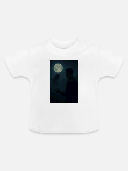 Mondnacht-Beziehung - Baby Bio-T-Shirt mit Rundhals - Weiß