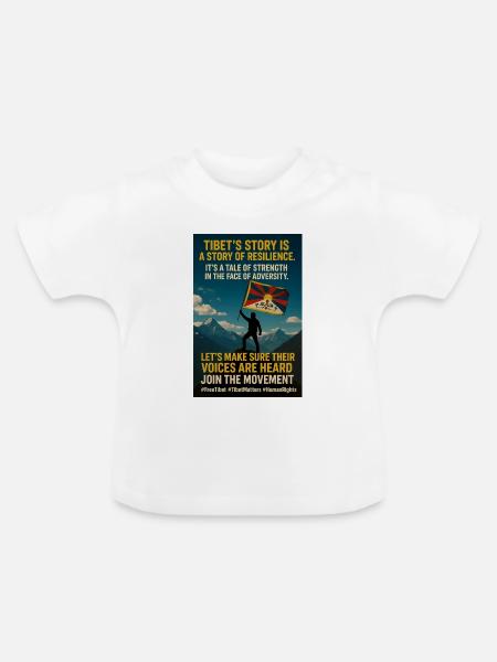 Geschichten über Resilienz in Tibet - Baby Bio-T-Shirt mit Rundhals - Weiß
