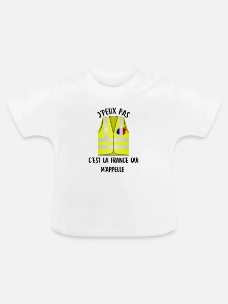 Ich kann nicht - Baby Bio-T-Shirt mit Rundhals - Weiß