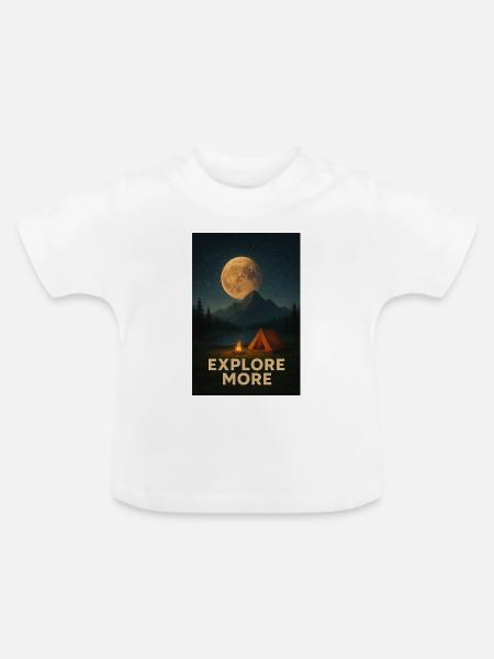 Moonlit Camp Mehr erkunden - Baby Bio-T-Shirt mit Rundhals - Weiß