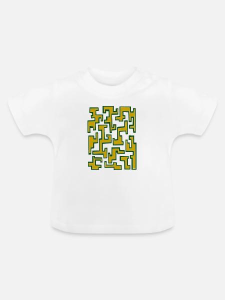 Geometrisches Muster von Cean - Baby Bio-T-Shirt mit Rundhals - Weiß