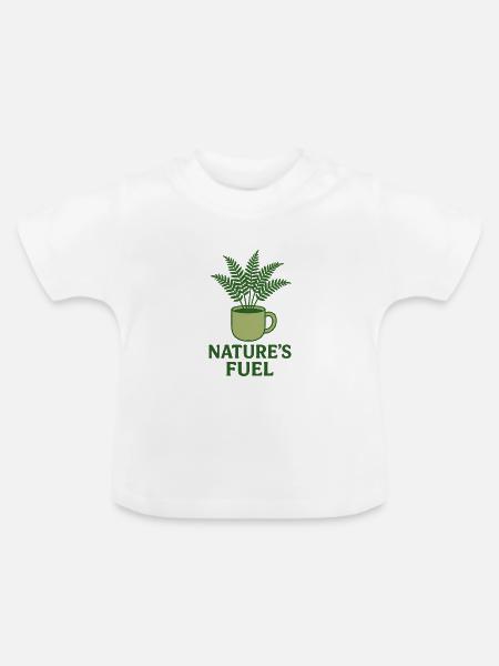 natures fuel - Baby Bio-T-Shirt mit Rundhals - Weiß