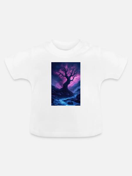 Dark Fantasy Illustration - Baby Bio-T-Shirt mit Rundhals - Weiß