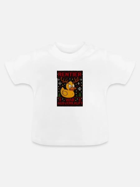 Rentier War Ausverkauft - Baby Bio-T-Shirt mit Rundhals - Weiß