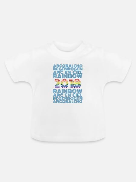 Rainbow 2018 - Baby Bio-T-Shirt mit Rundhals - Weiß