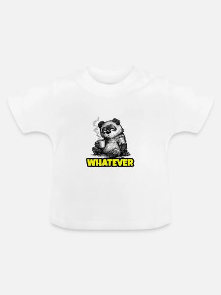 Whatever – Grumpy Bear Coffee (Sketch) - Baby Bio-T-Shirt mit Rundhals - Weiß