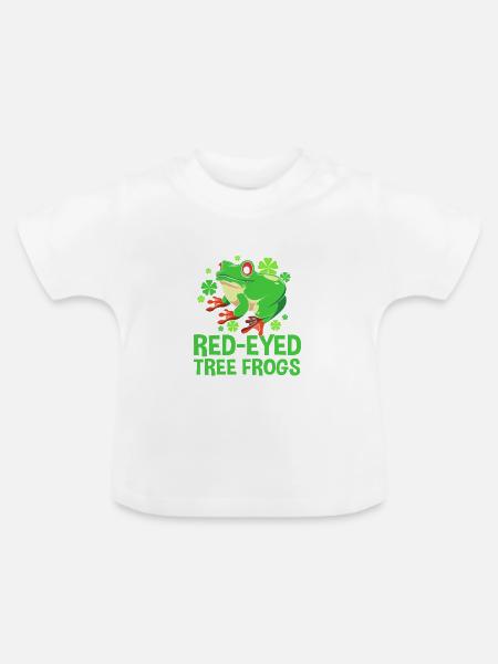 Frosch Laubfrosch - Baby Bio-T-Shirt mit Rundhals - Weiß