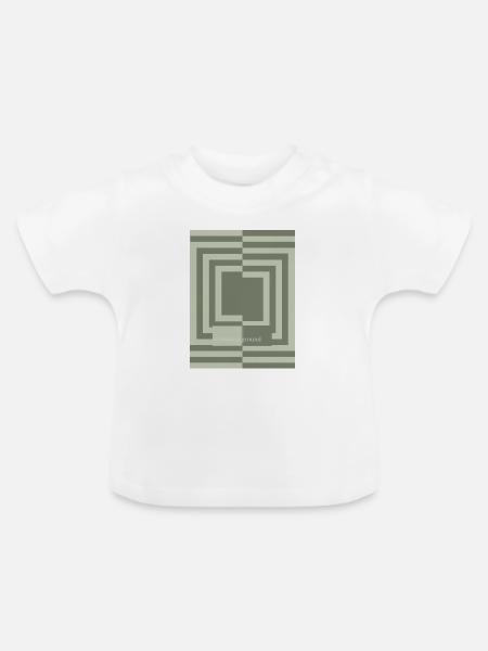 Common ground minimal geometric harmony - Baby Bio-T-Shirt mit Rundhals - Weiß