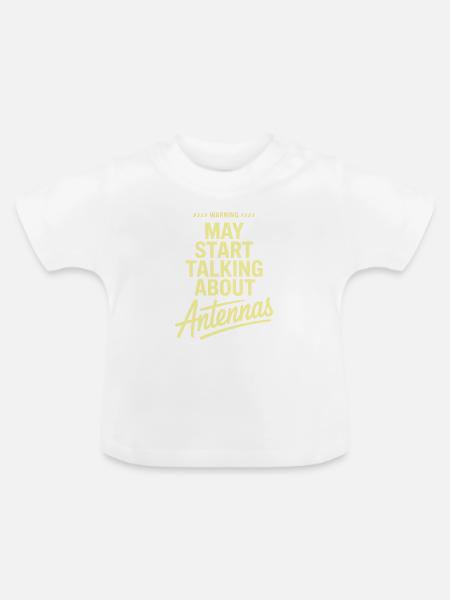 Antennen sprechen Tee - Baby Bio-T-Shirt mit Rundhals - Weiß