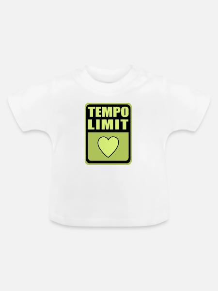 Tempolimit - Baby Bio-T-Shirt mit Rundhals - Weiß
