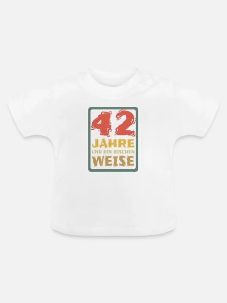 42 - Baby Bio-T-Shirt mit Rundhals - Weiß