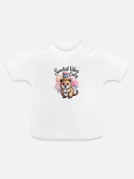 Sweet Kuoka - Baby Bio-T-Shirt mit Rundhals - Weiß